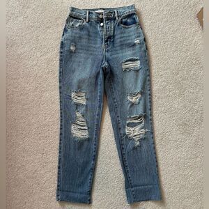 PACSUN RIPPED/ DISTRESSED STRAIGHT JEANS * BARELY WORN*